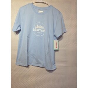 Marmot Womens Light Tide Blue  Tee Large L Mountain Works NWT‎ Light Weight